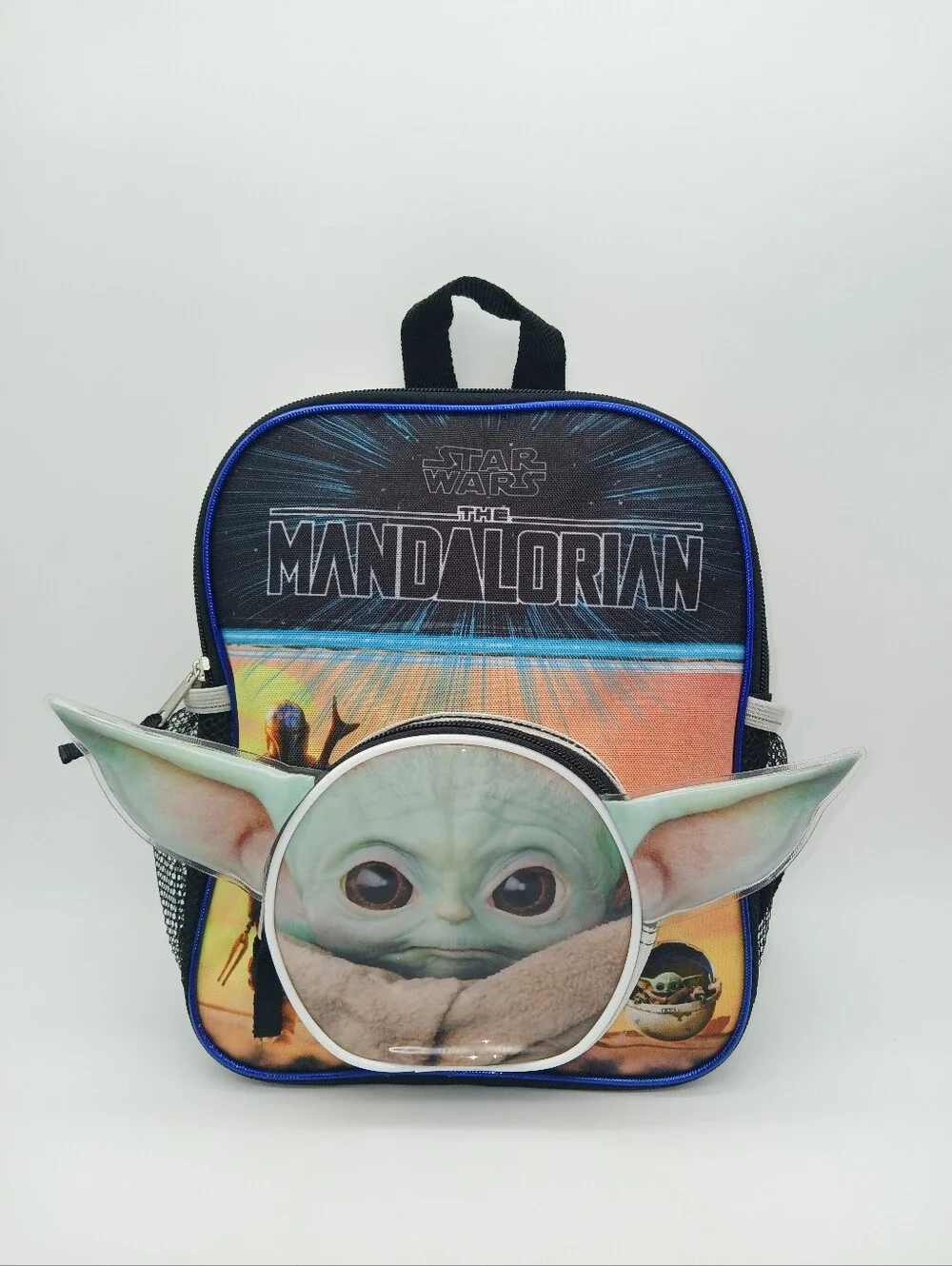 Star Wars The Mandalorian Baby Yoda 3D Ear Backpack - Black Green - Picture 1 of 7